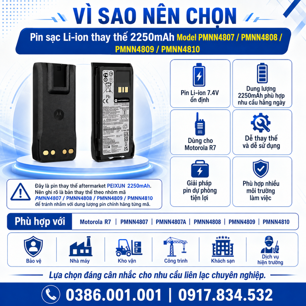 Pin PMNN4807/PMNN4808/PMNN4809/PMNN4810