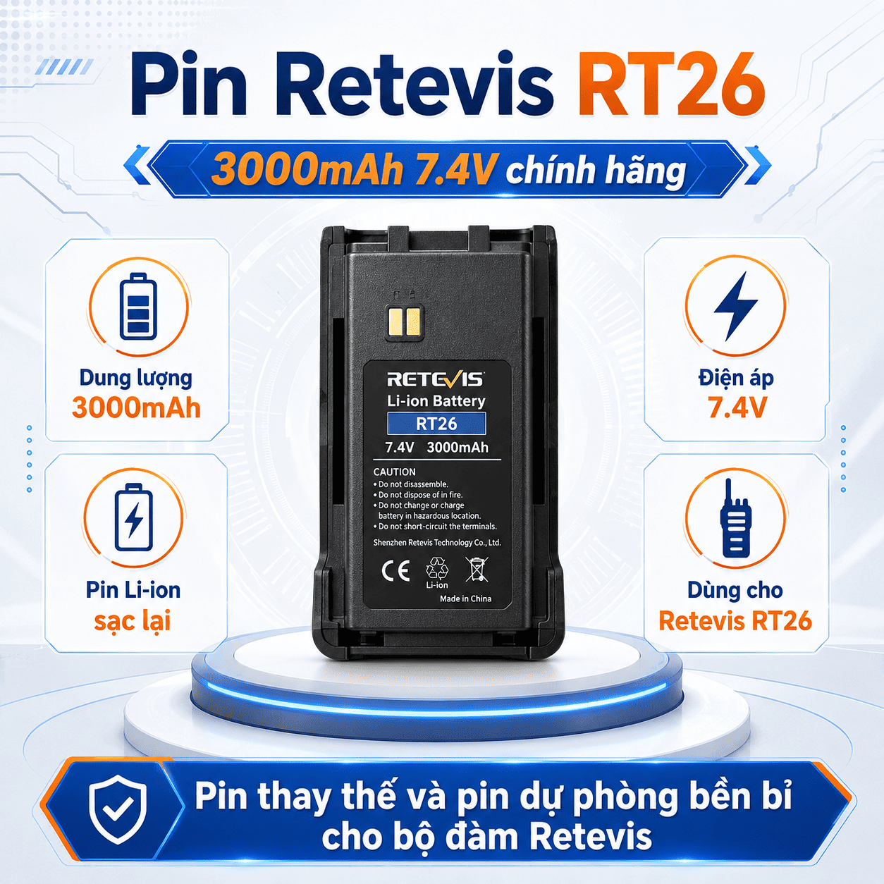 Pin Retevis RT26