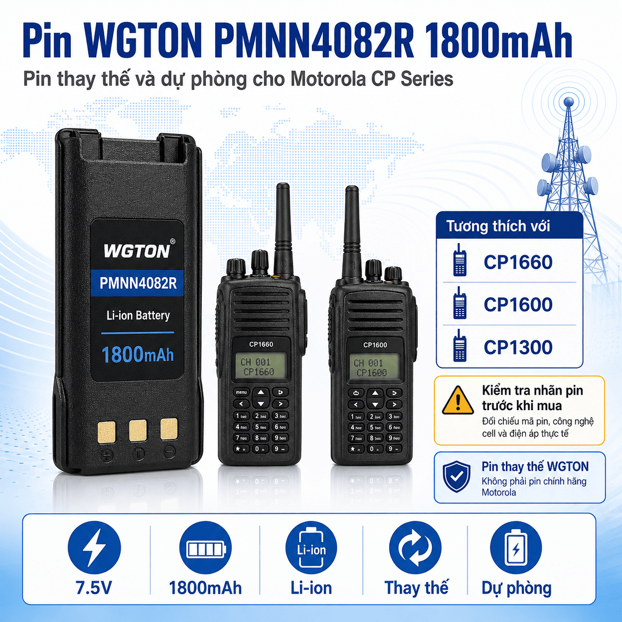 Pin WGTON PMNN4082R 1800mAh