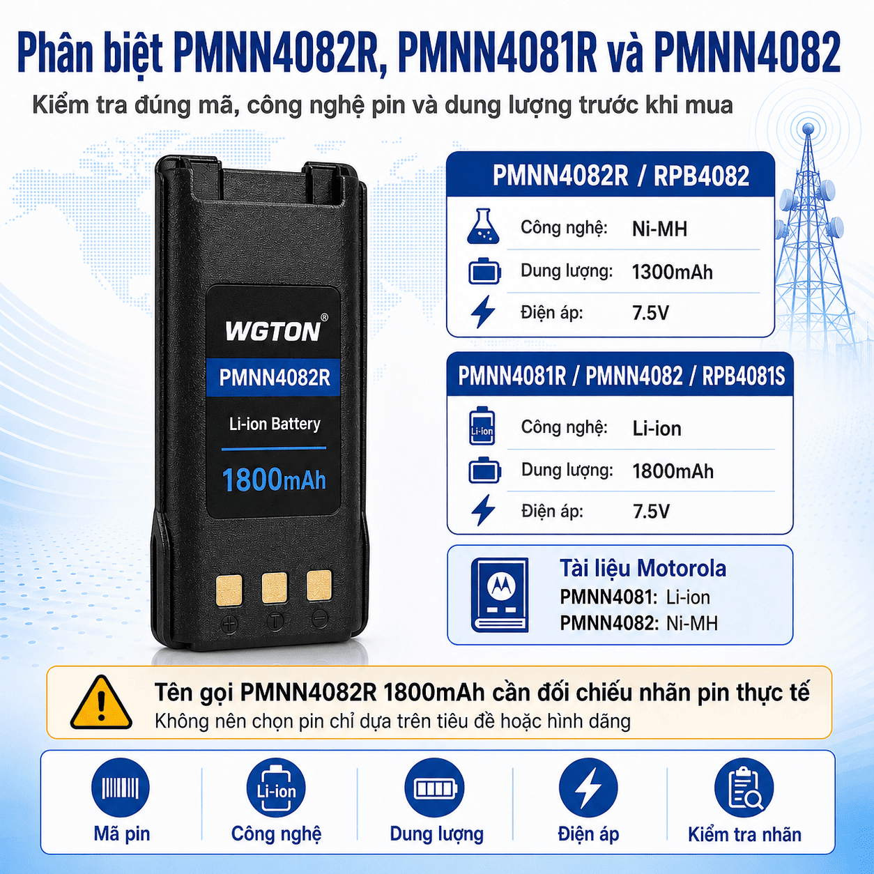 Pin WGTON PMNN4082R 1800mAh