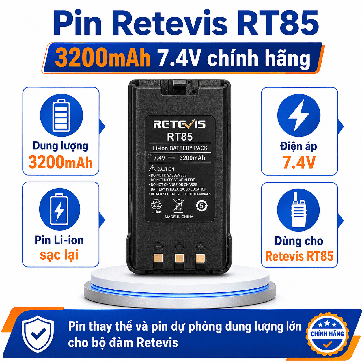 Pin Retevis RT85