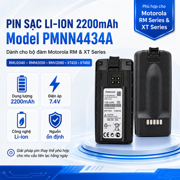 Pin sạc Li-ion 2200mAh Model PMNN4434A