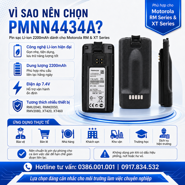 Pin sạc Li-ion 2200mAh Model PMNN4434A