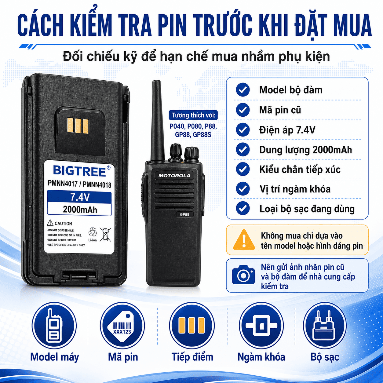 Pin sạc 2000mAh Model PMNN4017/PMNN4018