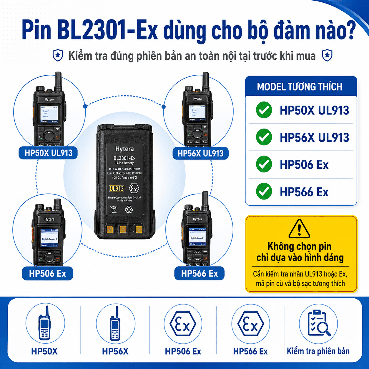 Pin Hytera BL2301-Ex