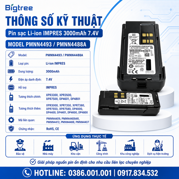 Pin PMNN4493/PMNN4488A