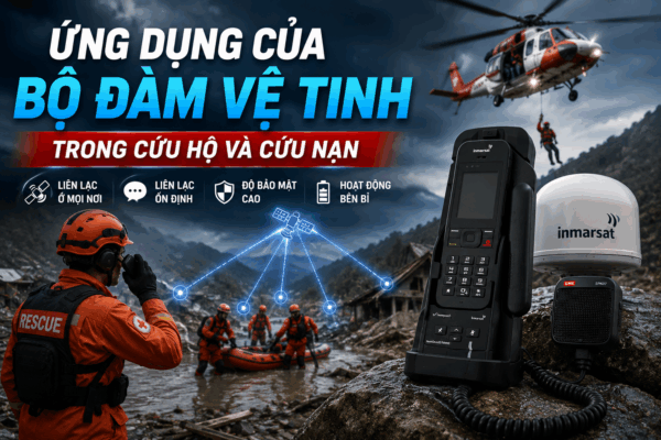 Bộ đàm vệ tinh trong cứu hộ tại vùng mất sóng di động