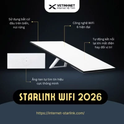 Bộ Phát Wifi Starlink Model 2026– Thiết Bị Internet Vệ Tinh Mạnh Mẽ Vượt Trội