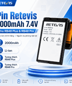 Pin Li-ion Rechargeable Battery Pack Retevis Tương thích cho dòng RB48 Plus / RB48 Pro