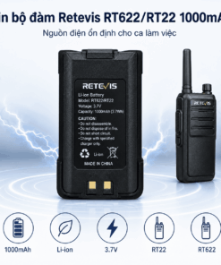 Pin Retevis 1000mAh cho RT622/RT22 chính hãng