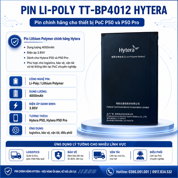 Pin BP4012 Hytera