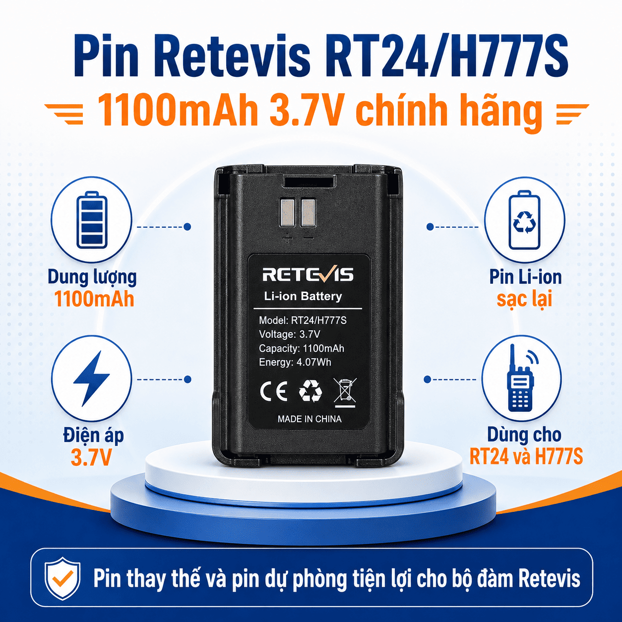 Pin Retevis RT24/H777S