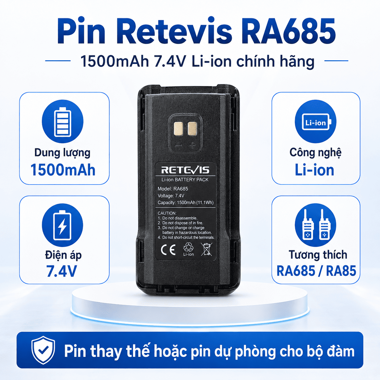 Pin Retevis RA685