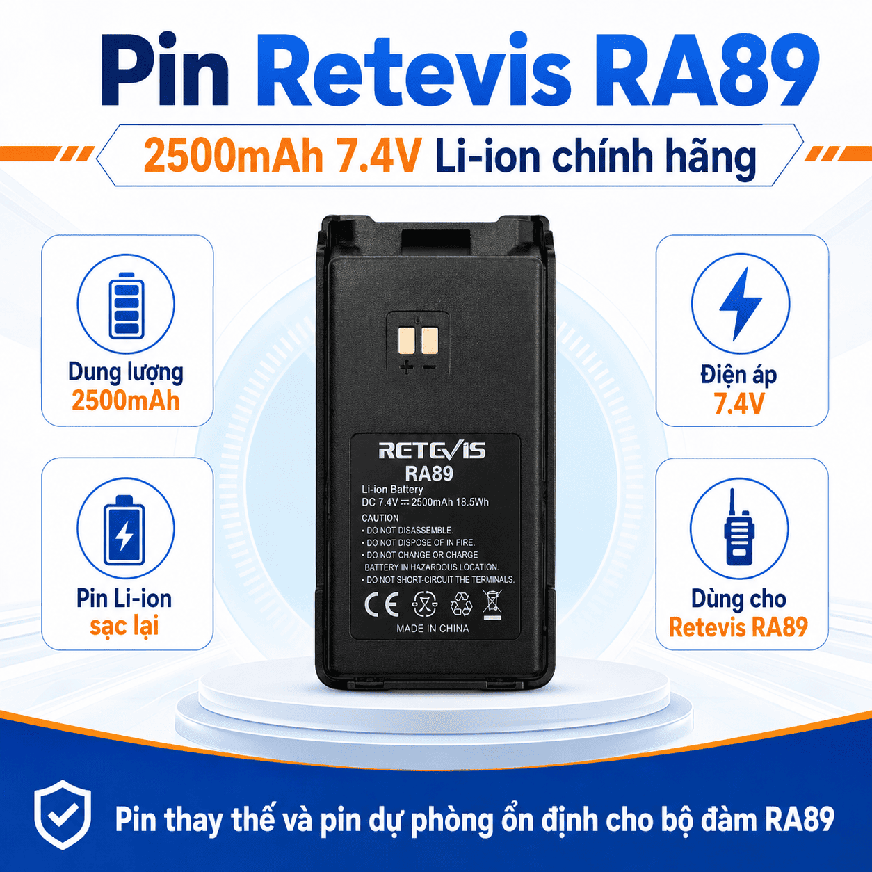 Pin Retevis RA89