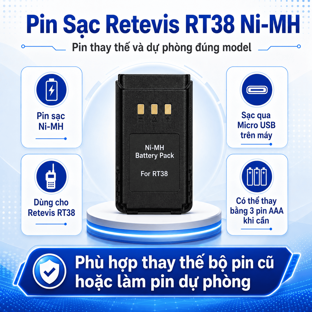 Pin Retevis RT38