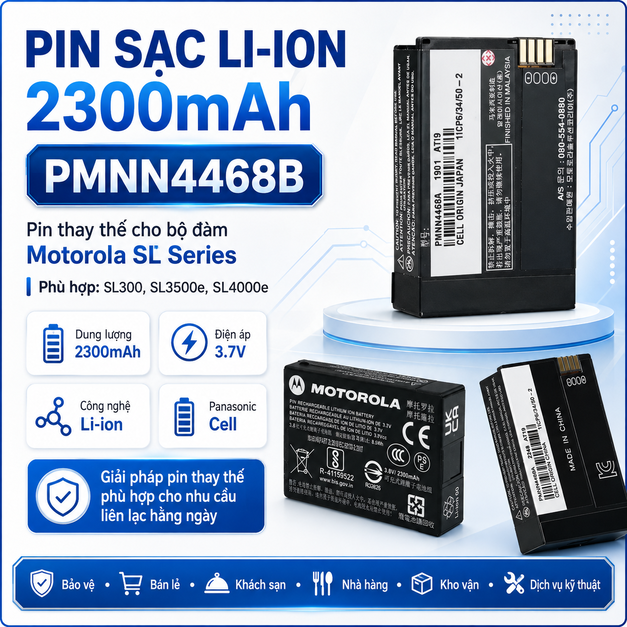 Pin sạc Li-ion 2300mAh Model PMNN4468B