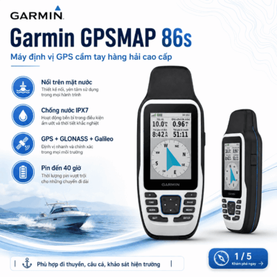 Garmin GPSMAP 86s: Máy định vị GPS cầm tay hàng hải cao cấp cho đi thuyền, câu cá và khảo sát ngoài trời