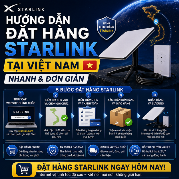 Hướng Dẫn Đặt Hàng Starlink Tại Việt Nam Nhanh Và Đơn Giản